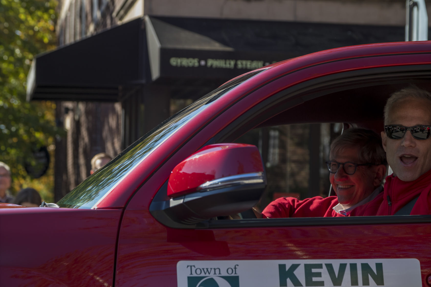 Normal Mayor Chris Koos with Normal councilman Kevin McCarthy